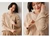 Women's Cashmere Cable Knit Sweater: Loose, Round Neck Pullover for Autumn & Winter