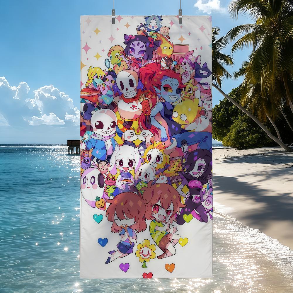 

Sans U-Undertale Game Towel Quick Drying Beach Towels Are Suitable For Swimming Pools Camping Yoga And The Gym W30*H60(CM)