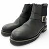 Great Ankle Boots 977 Logo Buckle Motorcycle Boots Black Leather Mens 9 Used