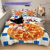 3pcs Pizza, Club Duvet Cover Set, Soft Comfortable Duvet Cover,Guest Room (1*Duvet Cover + 2*Pillowcase, Without Core) yy251104182