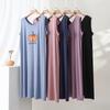 2026 Women's Summer Sleeveless Pajama Dress: Loose, Plus-Size, Printed Loungewear for Home or Outdoor Wear.