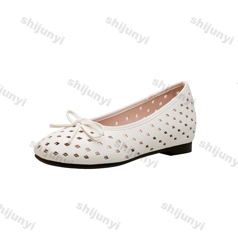 Fashion Women's Mary Jane Shoes Summer Fashion Bow-knot Comfortable Sandals Hollow Breathable Lightweight Height Increase Casual Shoes