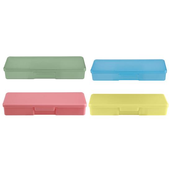 2Pcs Tool Storage Box Large Capacity Buckle Closure Smooth Surface Nail Tool Storage Box Stationery Container Household Supplies