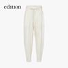 Edition Women's 2025 Spring Ramie-Linen Tie-Waist Wide-Leg Trousers