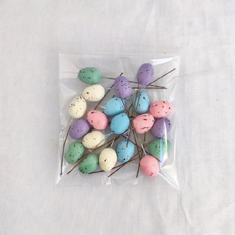 20Pcs Easter Foam Eggs DIY Party Decorative New Year Party Decoration