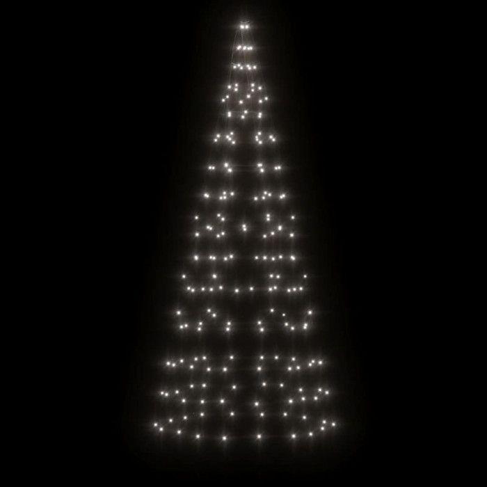 VidaXL LED Christmas Tree On Flagpole 200 LEDs White 180 Cm, Christmas Decoration, LED Light, Christmas Light 358109