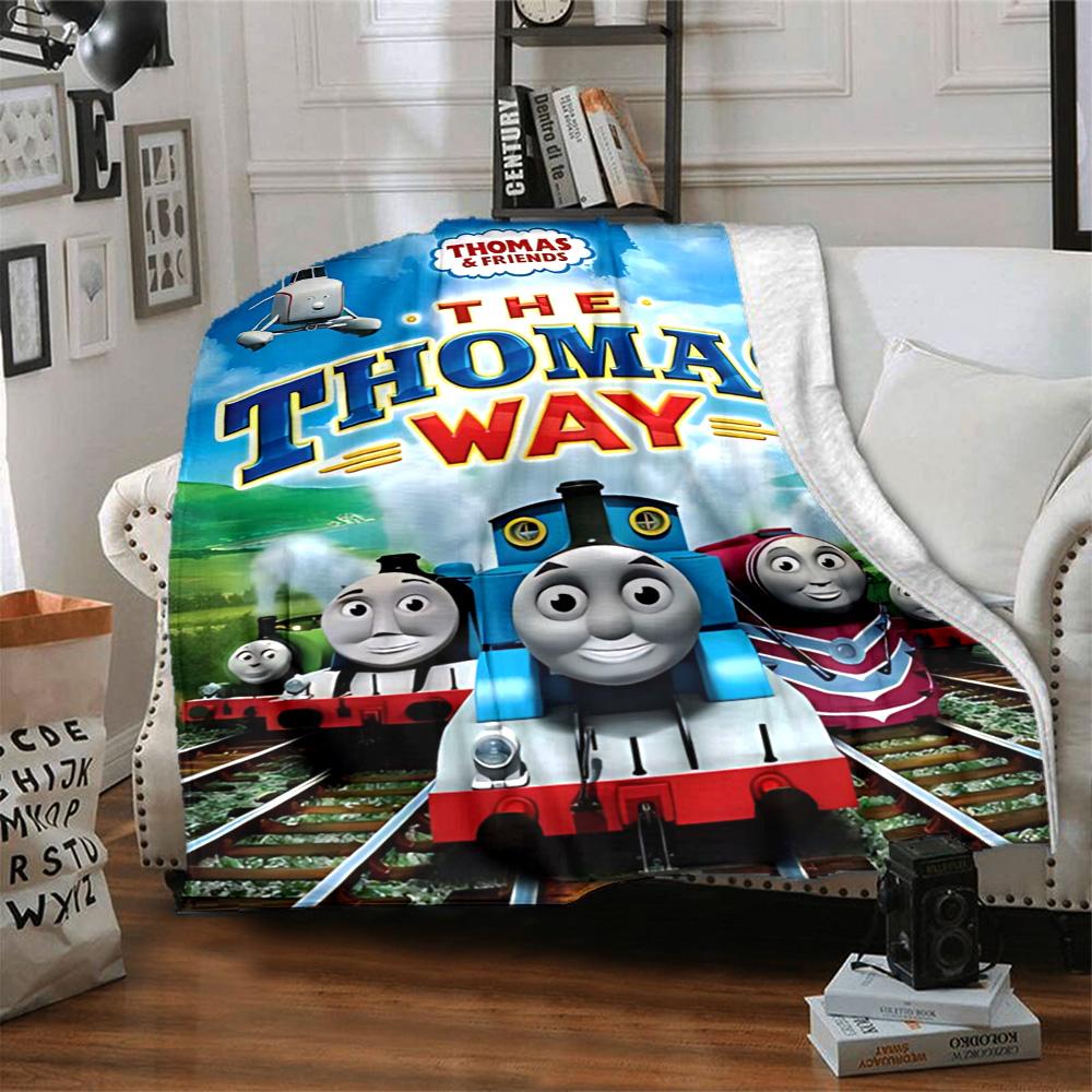 1pc Thomas Friends Thomas Way Flannel Blanket for Super Soft Cute Comfort Blanket for Travel Bedding Couch Sofa Blanket Y73019