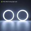 2x 90MM White COB Angel Eyes Halo Rings LED DRL Headlight Light Amber Turn Lamps