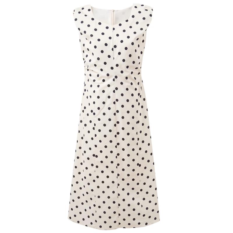 SanCai French Style Square Neck Geometric Maxi Dress XL