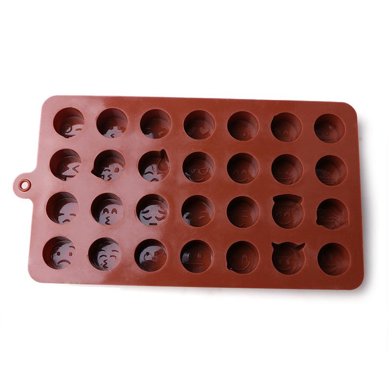 Silicone Cake Mold 28 Grid Smiley Memes Expression DIY Chocolate Fudge Christmas Cake Ice Cube Mold Kitchen Baking Tool For
