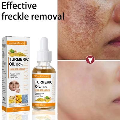 Rimuovi macchie scure Sbiancamento Idratante Cura della pelle Antirughe Siero viso Olio essenziale di curcuma Acne terapeutica Restringi i pori