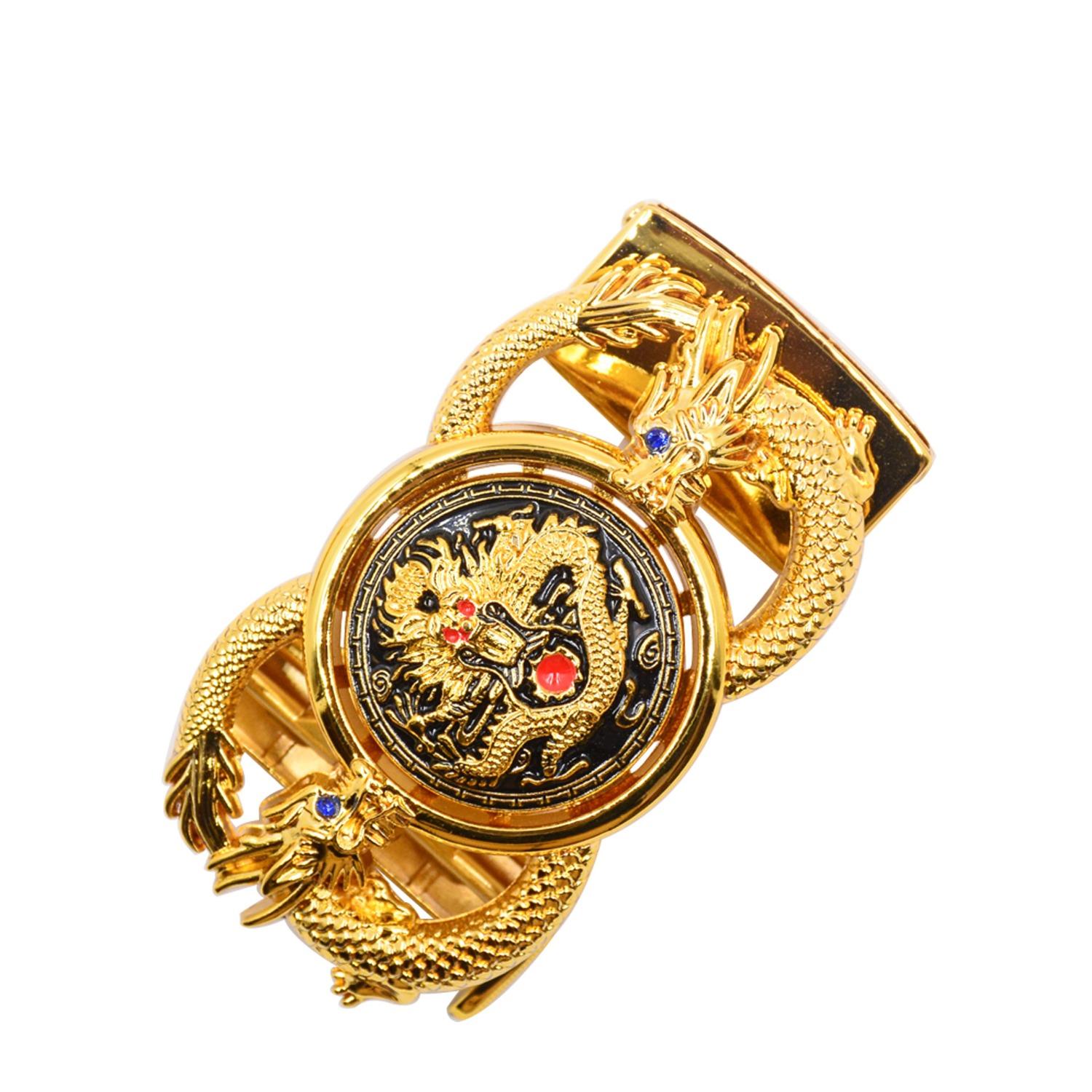 

The Year of the Loong boutique, Jinlong rotatable 3D zinc alloy automatic belt buckle, retro fashion, automatic buckle