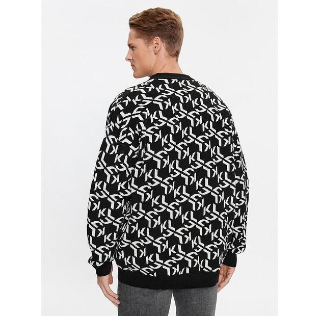 Cardigan Karl Lagerfeld Jeans Klj Monogram Jacquard Cardigan