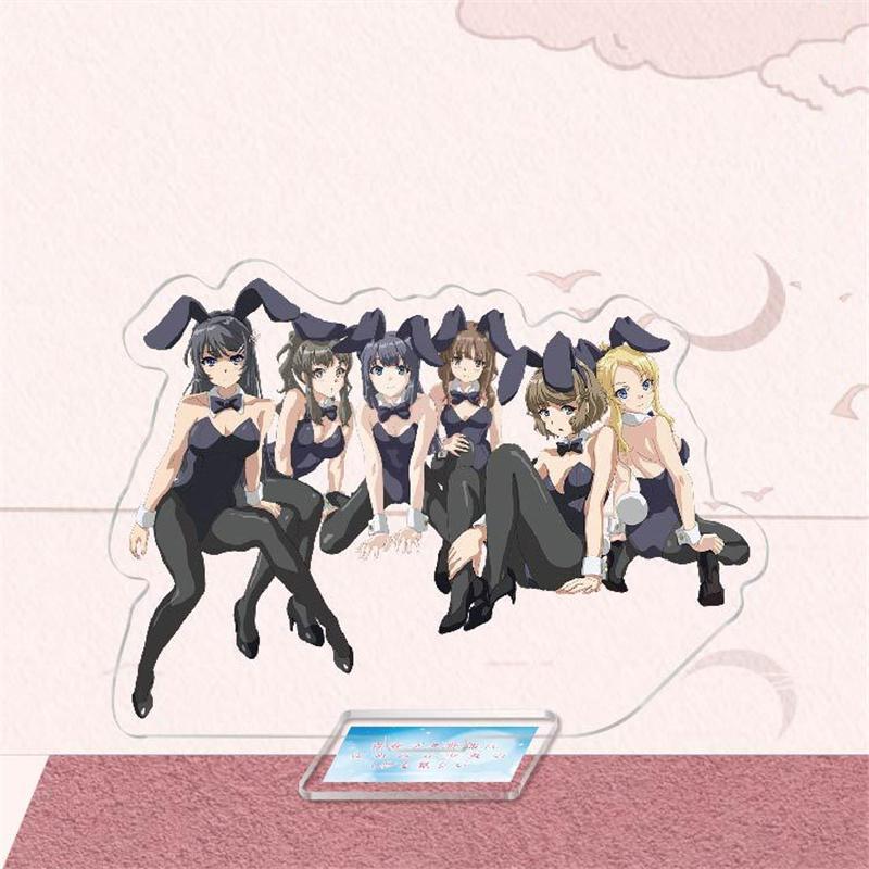 Anime Sakurajima Mai Senpai Acrylic Figure Stand Model Plate Keychain Rascal Does Not Dream of Bunny Girl Desk Decor