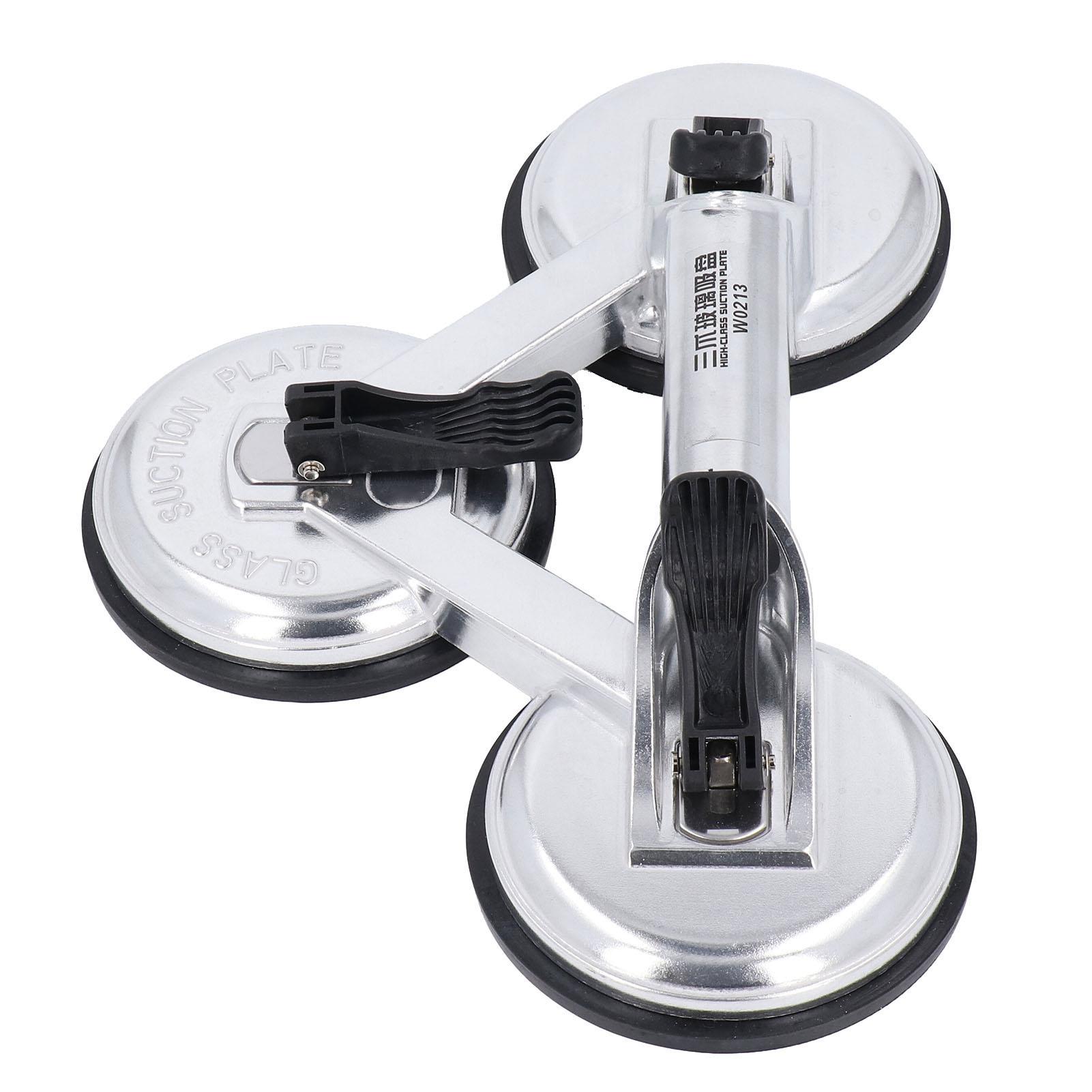 

Triple Suction Cup Lifter 170kg Horizontal Force Heavy Duty Lifting Suction Cup for Glass Marble Floor Tile Mirror