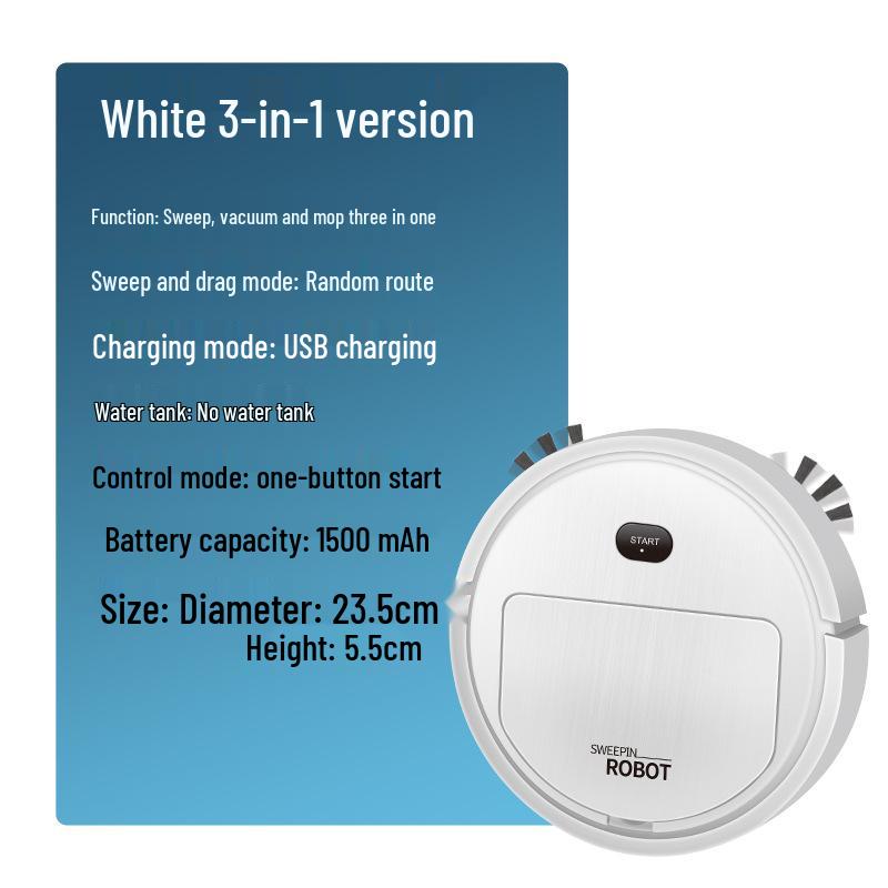 Smart 3-in-1 Automatic Home Cleaning Robot: Vacuum, Sweep & Mop