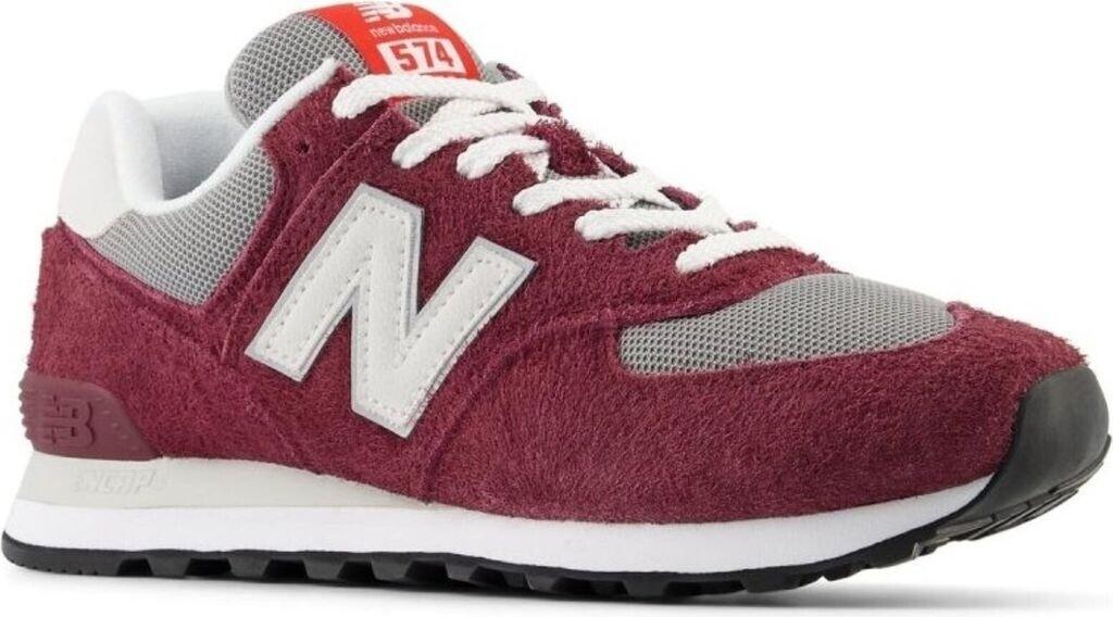 Кроссовки New Balance 574 nb бордовые с серым веществом