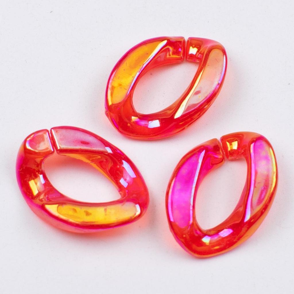 Acrylic Iridescent Chain & Jump Ring Set for DIY Jewelry and Phone Case Accessories