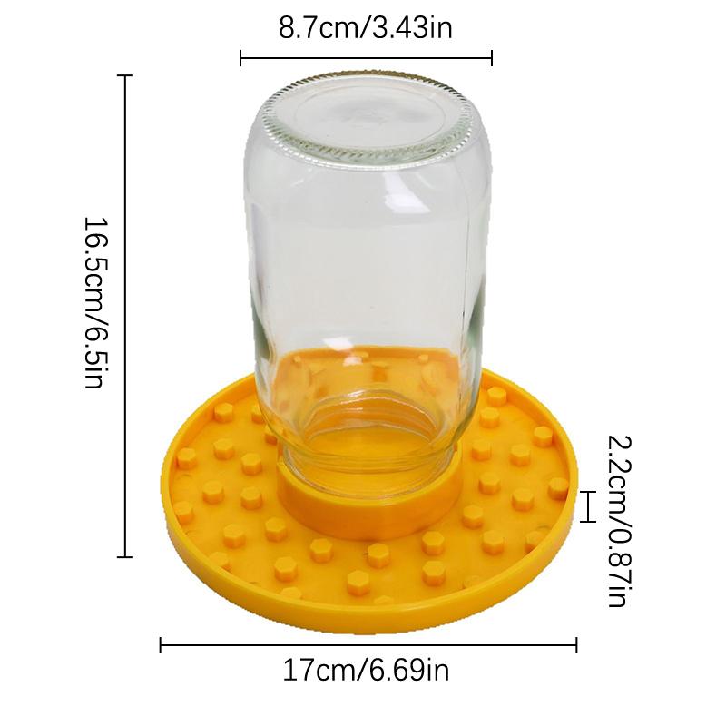 Bee Feeder Base For Regular Mouth Mason Jar, Bee Watering Station, Bee Base For Garden, Bee Cups Water Base For Been