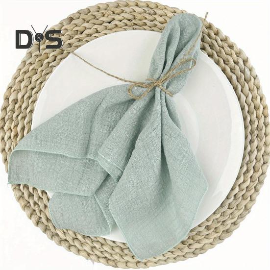 Boho gázové ubrousky, pratelné bavlněné gázové ubrousky, rustikální styl, jednobarevné ubrousky pro miminko, svatební čajový dýchánek, dekorace