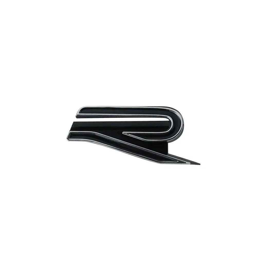 1pcs R Logo Car Front Grille Trunk Emblem Sticker For Volkswagen VW Golf 6 7 8 Passat CC MTM Blue Motion Caddy Polo Jetta B6LP9