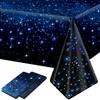 Star Space Tablecloth Waterproof Plastic Galaxy Table Cover Party Decoration Oil Proof Disposable Table Cloth Birthday Wedding