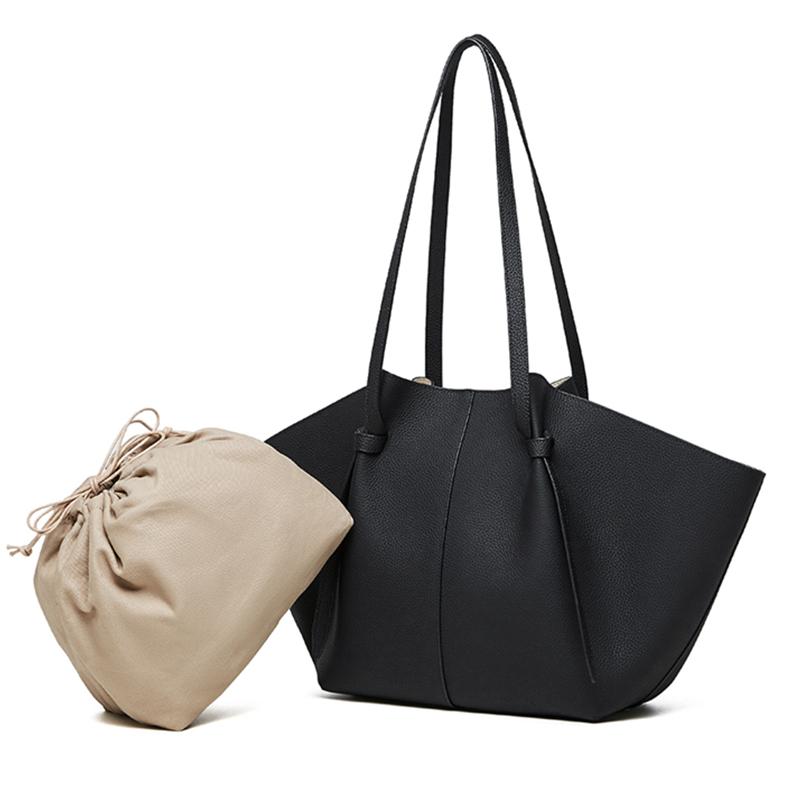 

Натуральная кожа Большие сумки через плечо для женщин Роскошные дизайнерские кошельки-трапеции Женские сумки-тоут