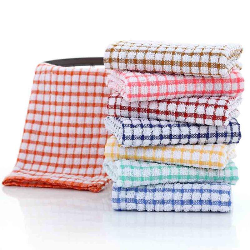 1PCS Cotton Kitchen Tea Towel Absorbent Catering Restaurant Cloth Clean Dish Towels Kichen Cleaning Supplies