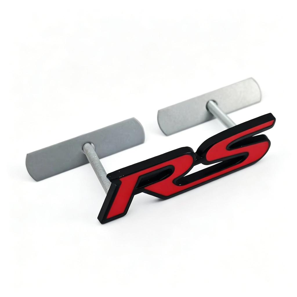 1pcs 3D Metal Car Letters Sticker RS Logo Sport Emblem Badge Auto Accessories