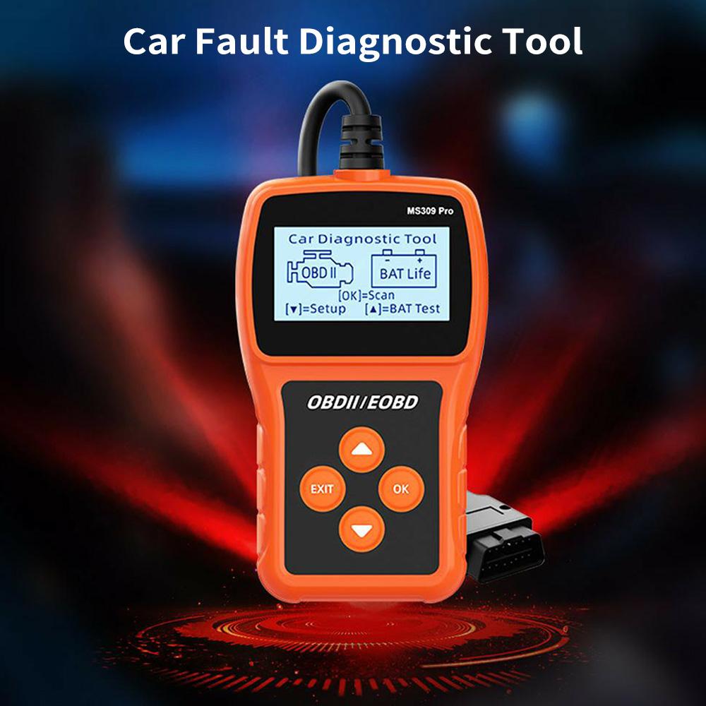 OBDII Scanner, Car Engine Fault Code Reader Battery Tester Professional CAN Diagnostic Scan Tool