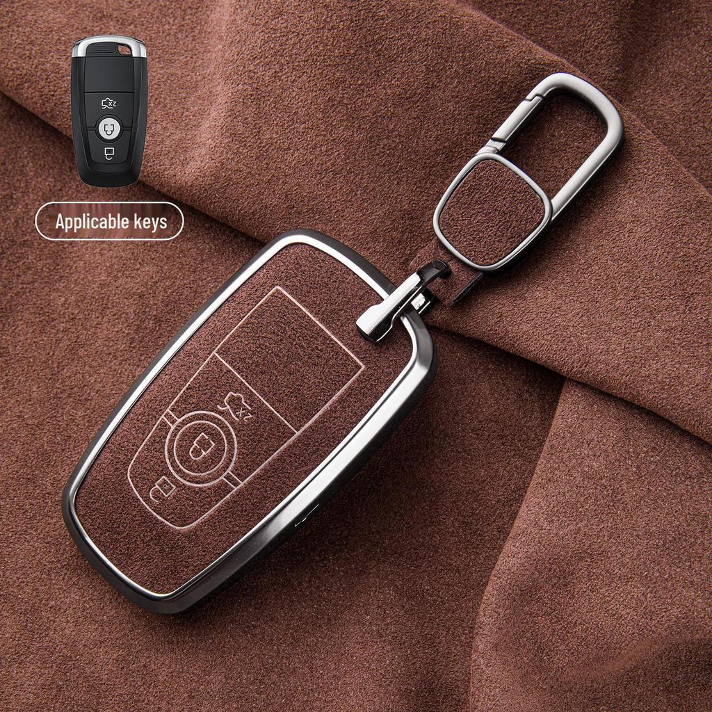 Premium Sheepskin Key Cover for Ford Explorer ST, Edge L, Mondeo EVOS