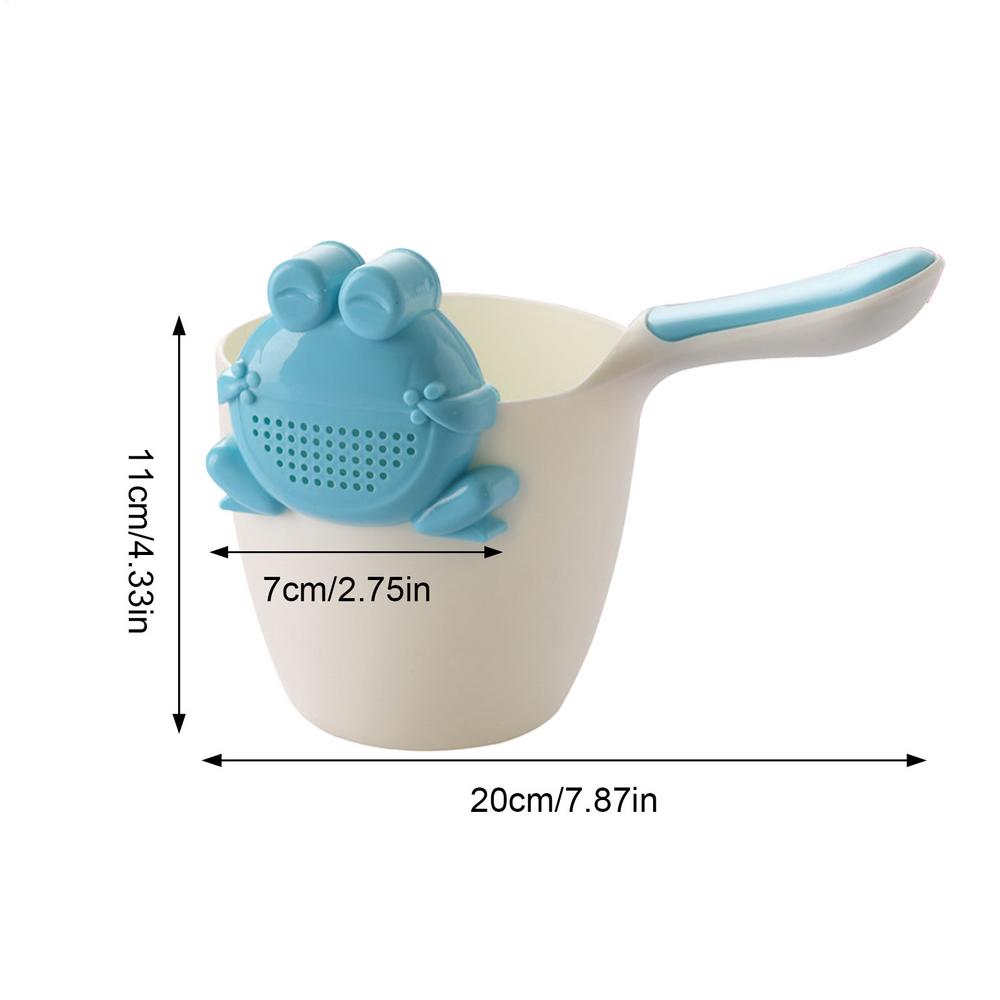 

Baby Kids Bath Pail Body Washing Shower Rinser Shower Cup with Bear Design for Rinsing Hair and Protecting Infant Eyes белый