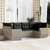 VidaXL Garden Lounge Set with Cushions 6 Pcs, Patio Sofas, Patio Furniture Set, Outdoor Furniture, Grey 3254119