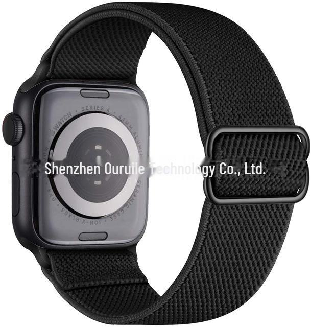 Adjustable Elastic Nylon Band with Sliding Buckle for Apple Watch iWatch7