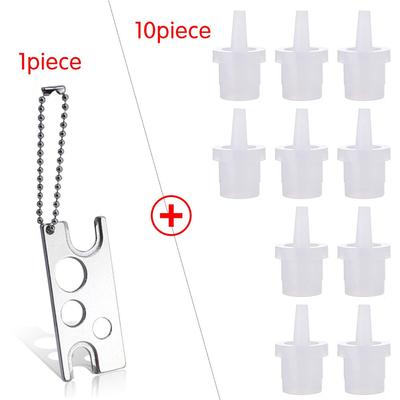 10/20 Stycken Ögonfranslim Ersättningskork Universal Flaska Mun Huvud Munstycke Anti-Blockerande Förlängningsverktyg, 10 Stycken