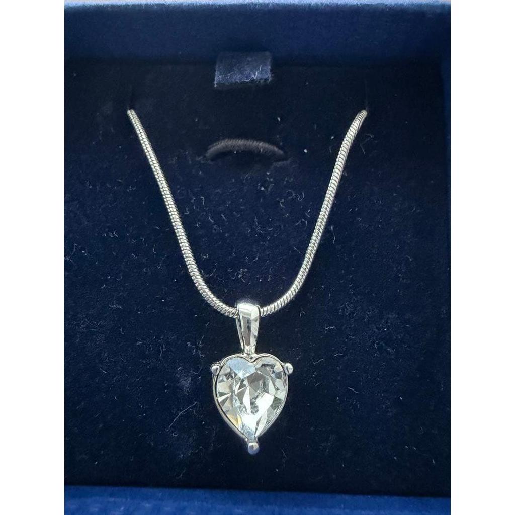 Used Swarovski Heart-shaped Crystal Necklace