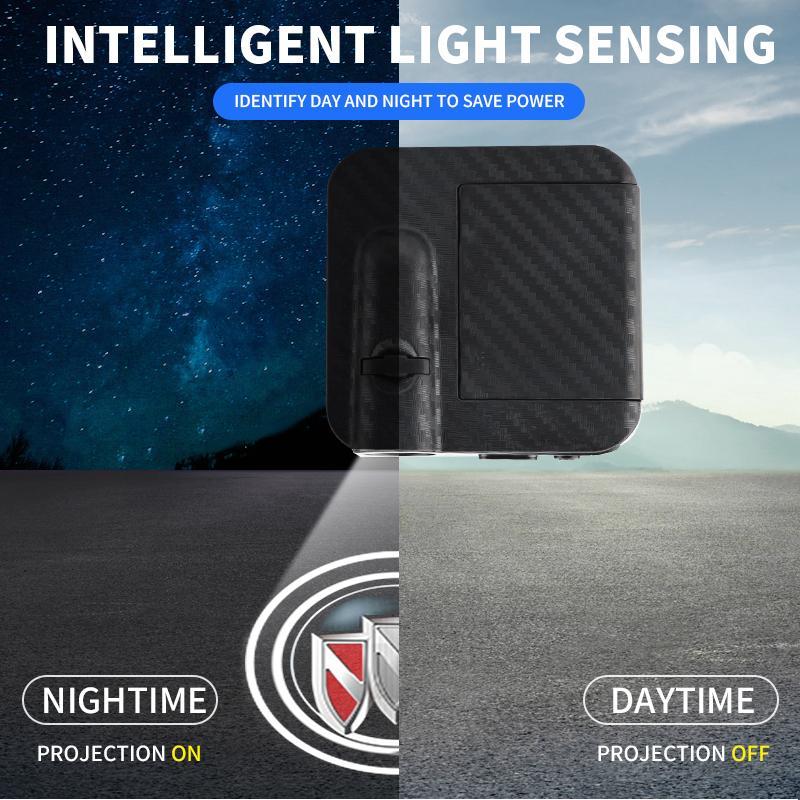 1/2Pcs New Car Door Light LED Welcome Lamp DIY Logo Accessories For Buick Encore enclave royaum Park Avenue Envista GL8 GL6