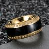 Qianfeng Jewelry New Titanium Steel Mens Mighty Diamond Set Ring
