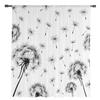 Plant Dandelion Sheer Curtains for Living Room Decoration Window Curtains for Kitchen Tulle Voile Organza Curtains