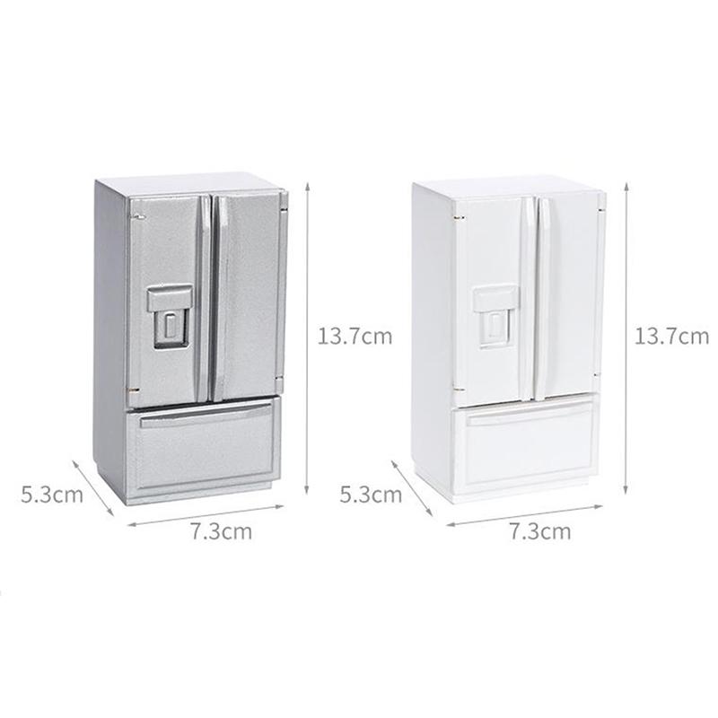 19 Styles 1/12 Dollhouse Miniature Kitchen White Wooden Fridge Refrigerator Freezer For Dolls Bedroom Living Room Accs Kids Toy