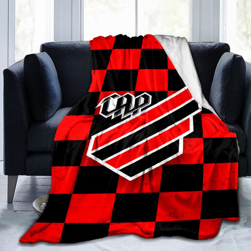 Red And Black Sport Emblem Printed Throws Blanket Soft Flannel Blankets for Couch Bed Gifts for Men Women Picnic blanket Christmas gifts