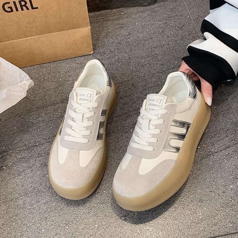 Leather platform women's new shoes women's shoes women's versatile sports and leisure shoes