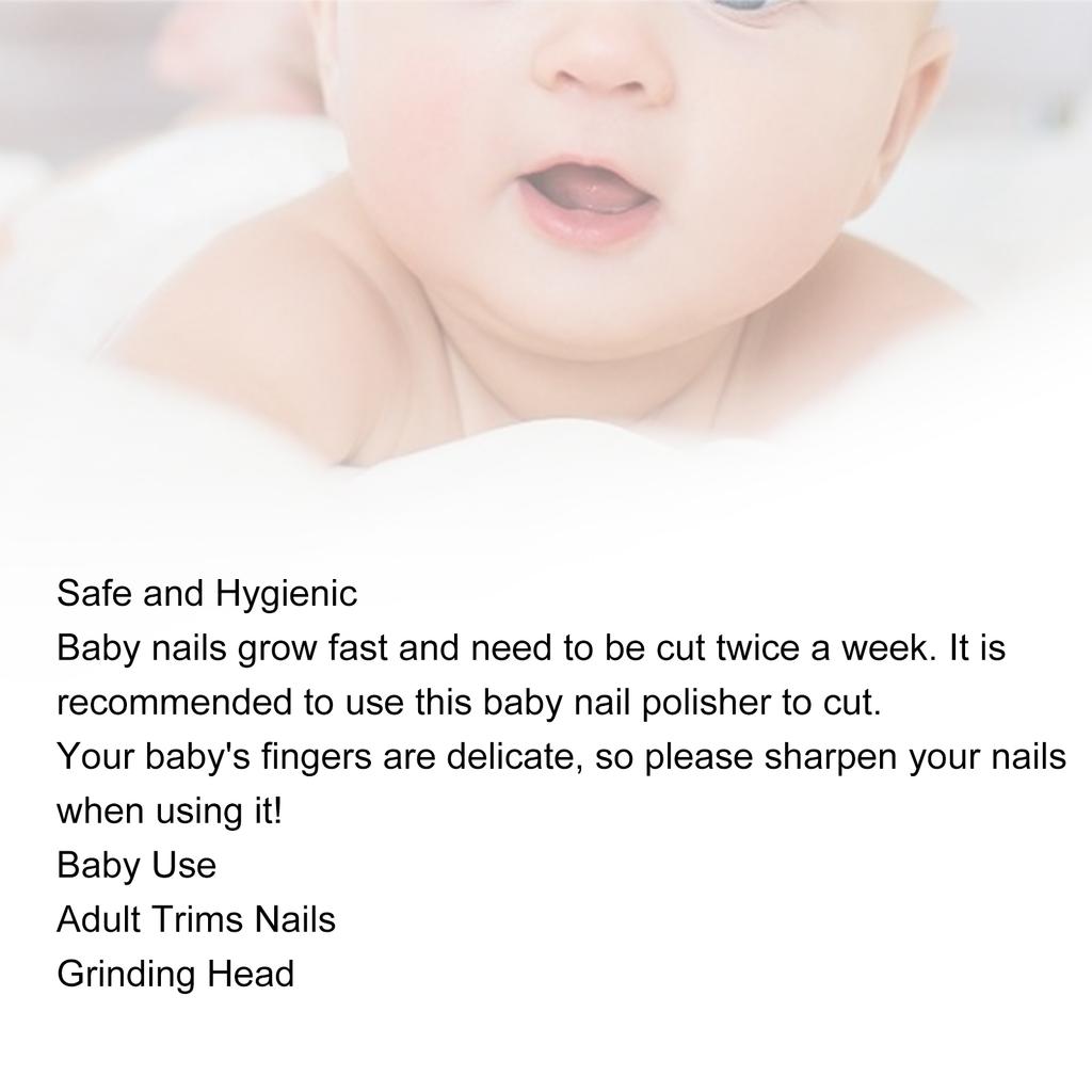 Electric Nail Trimmer Infant Safe Hygienic and Portable Finger Nail Clipper for Newborn Toddler