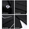ROMON Men's 3-Piece Business Formal Suit Set