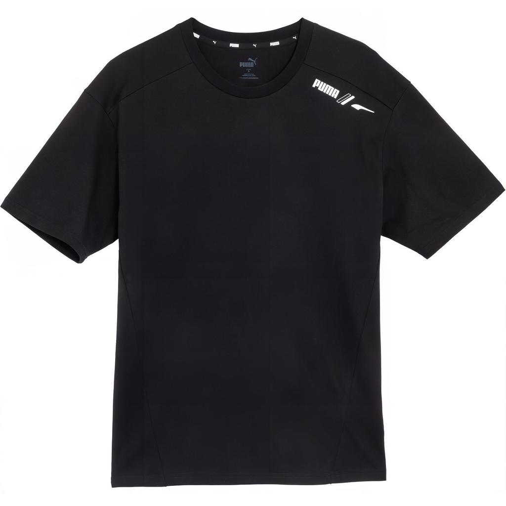 Puma Casual Brand Logo Print Round Neck Pullover Short Sleeve T-Shirt Men Tops Black 683436-01