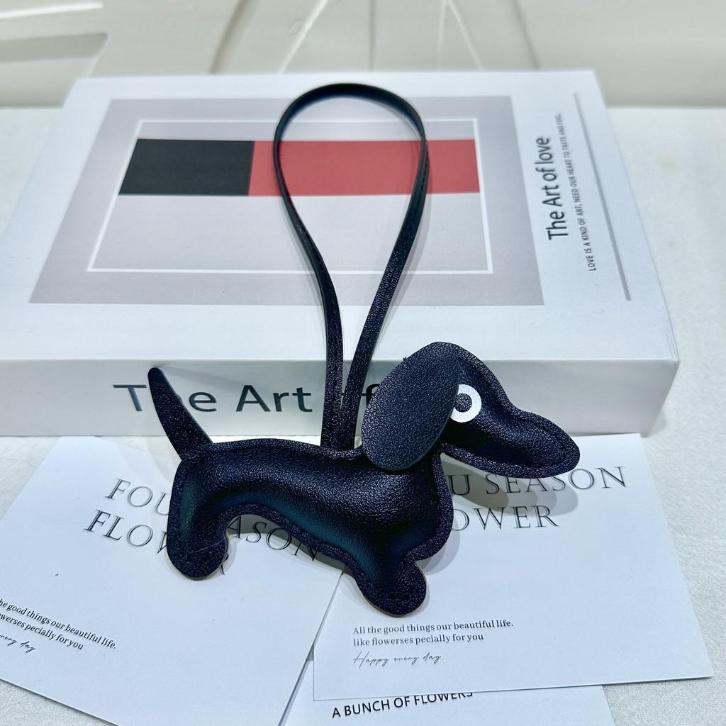 Contemporary Dachshund Leather Dog Keychain Accessory For Phones Bags Cars And
