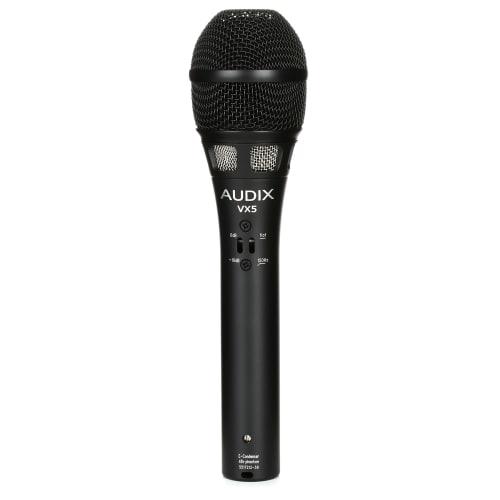AUDIX VX5 Handheld Condenser Microphone with Pad, Low-Cut Switch, Super Cardioid, Black, for Vocals, Live Performances, and Studio Recording