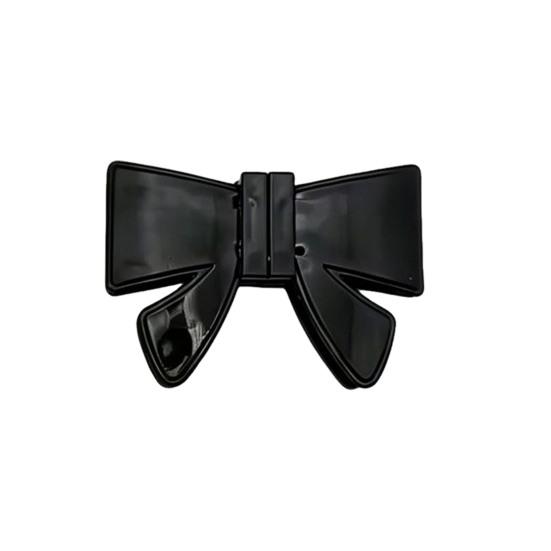 Magnetic Hair Clip Bow Shape Hair Pin with Leopard Marble Patterns чёрный