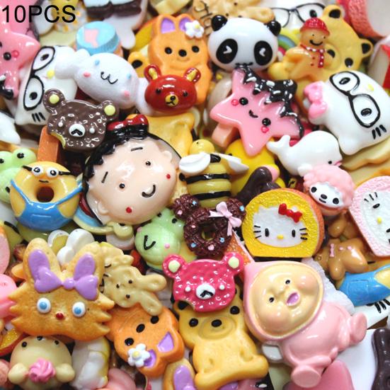 

10 шт., реалистичное мини-бисквит, еда, ювелирные изделия, пончик, модель, сделай сам, декоративный аксессуар Cartoon*