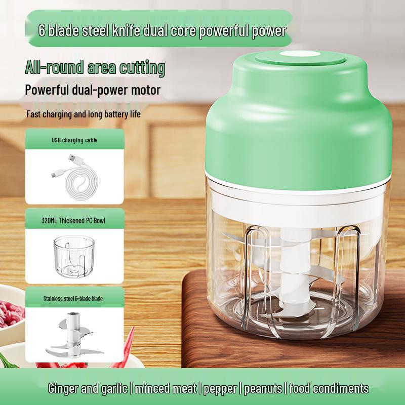 Wireless Electric Garlic Mincer & Masher - Automatic Garlic Press & Mixer for Kitchen and Baby Food Preparation